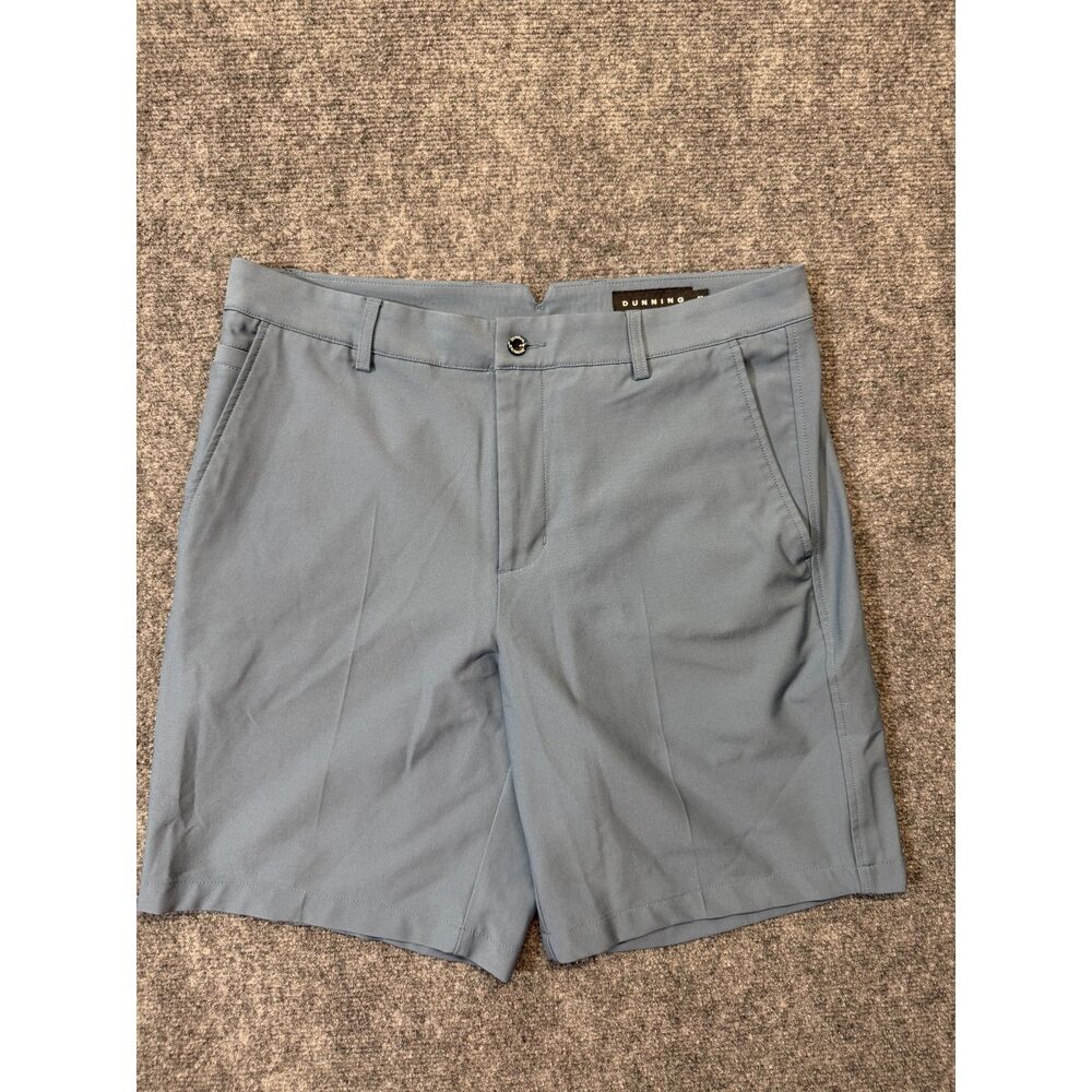 Dunning Everbest Mens 32 Blue Golf Shorts Stretch Performance Flat Front